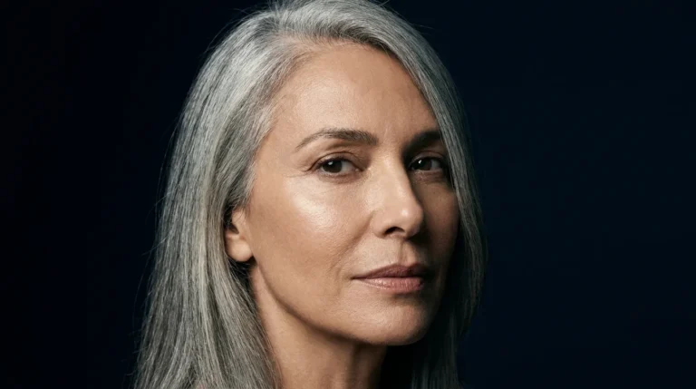 Mulher madura de pele firme representando o custo do bioestimulador