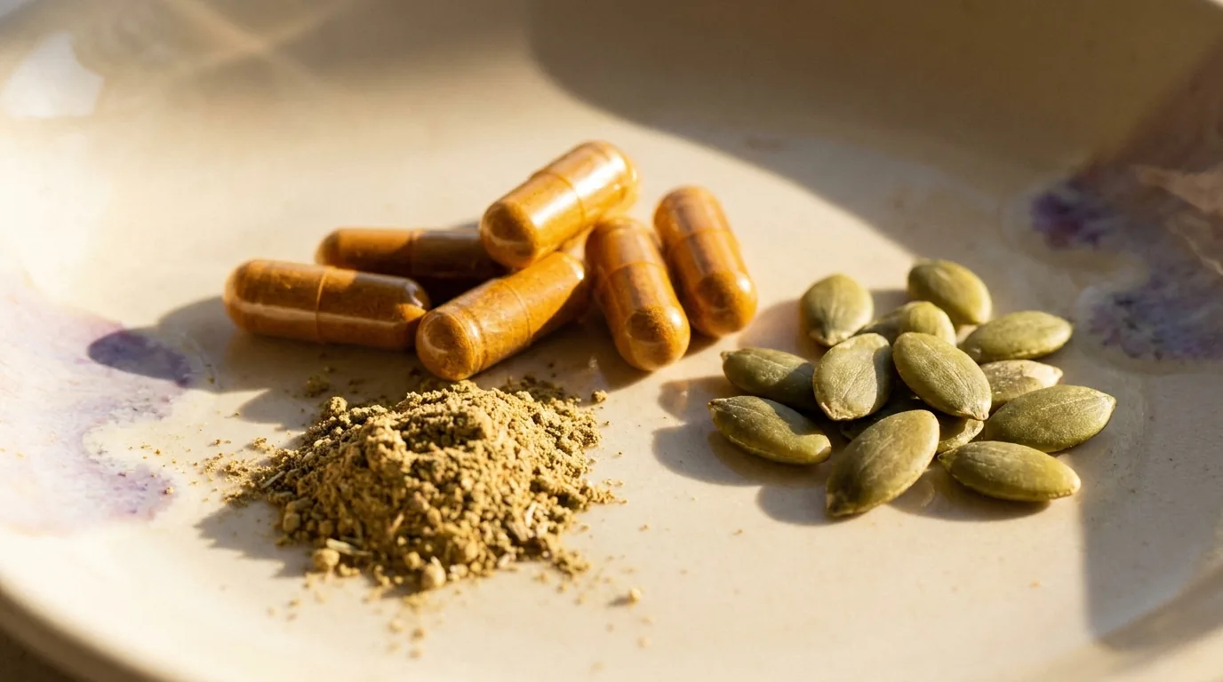 Capsulas de suplemento de zinco sem marca